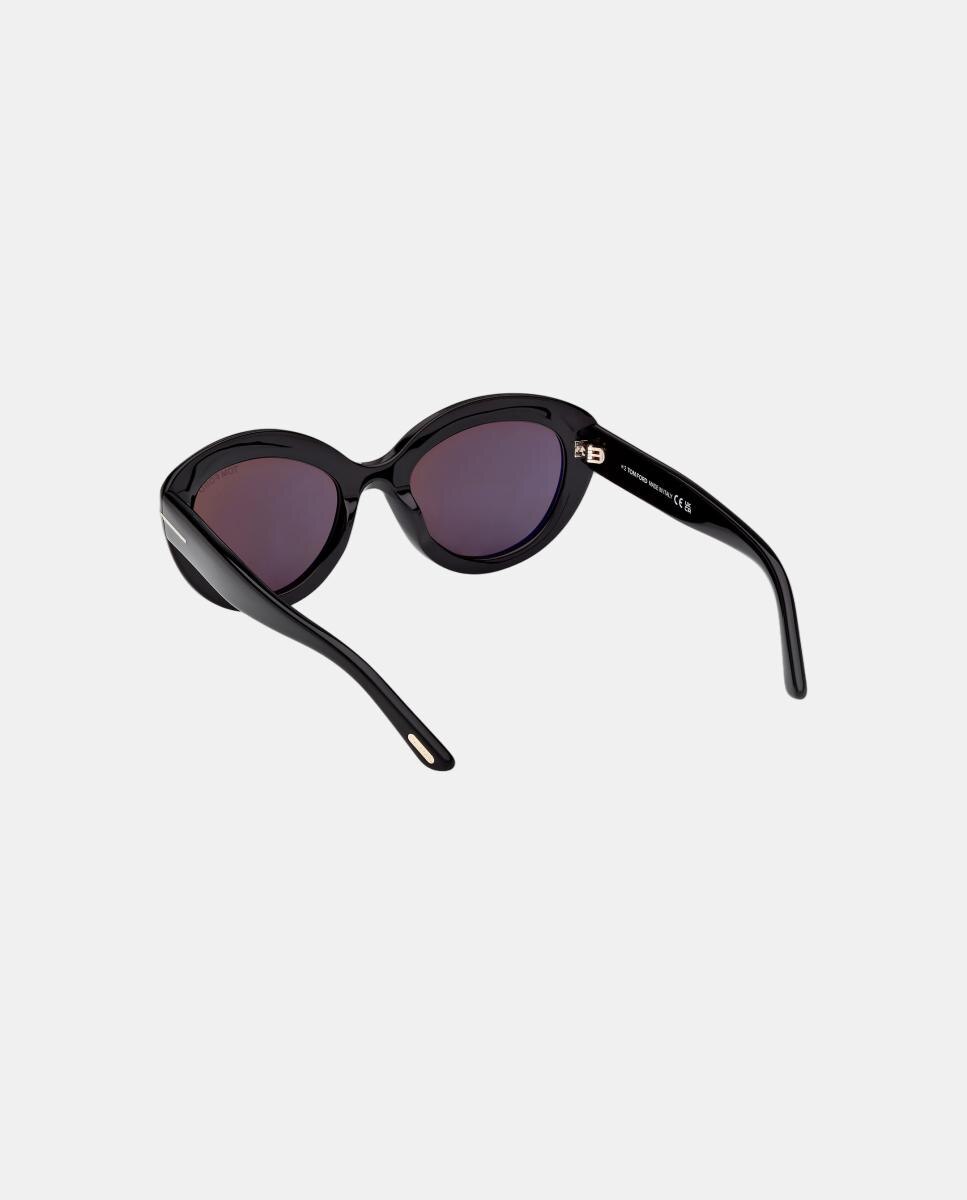 Óculos de sol gato pretos com lentes fumo 4