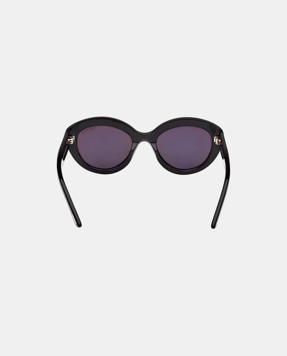 Óculos de sol gato pretos com lentes fumo 5