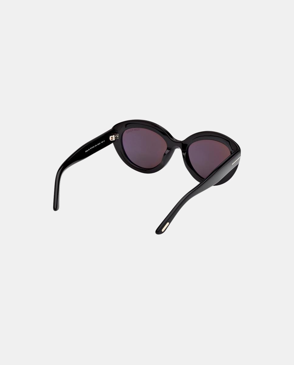 Óculos de sol gato pretos com lentes fumo 6