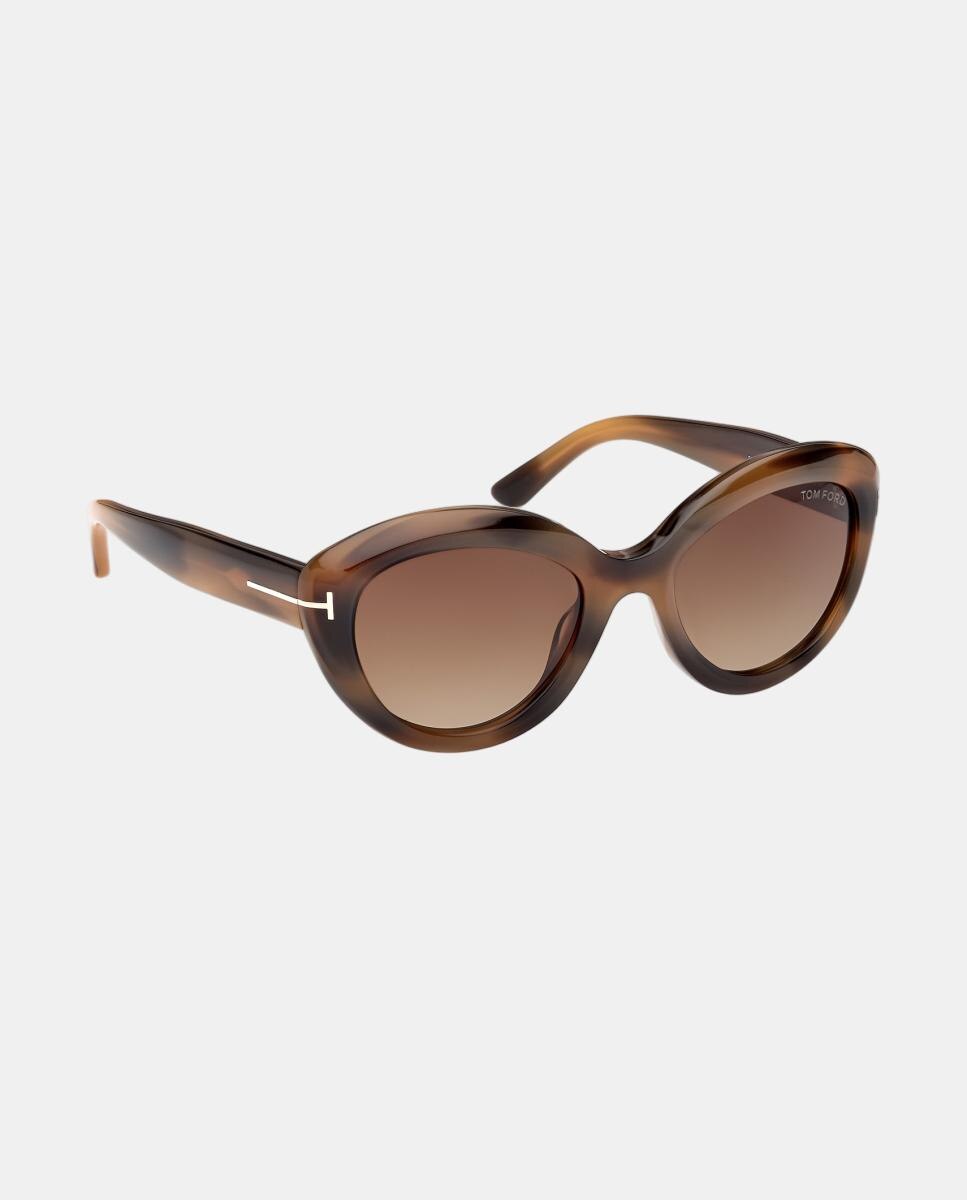 Óculos de sol gato havana com lentes castanho degradé 8