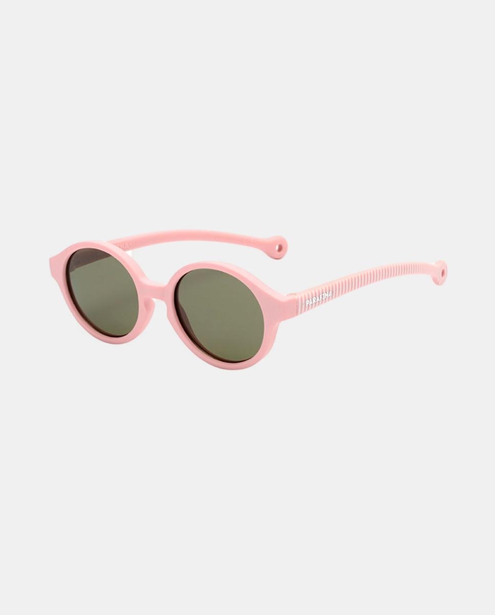 Óculos de Sol Infantis Redondos com Lentes Polarizadas e em Borracha Vulcanizada - Rosa Parafina Rosa-2