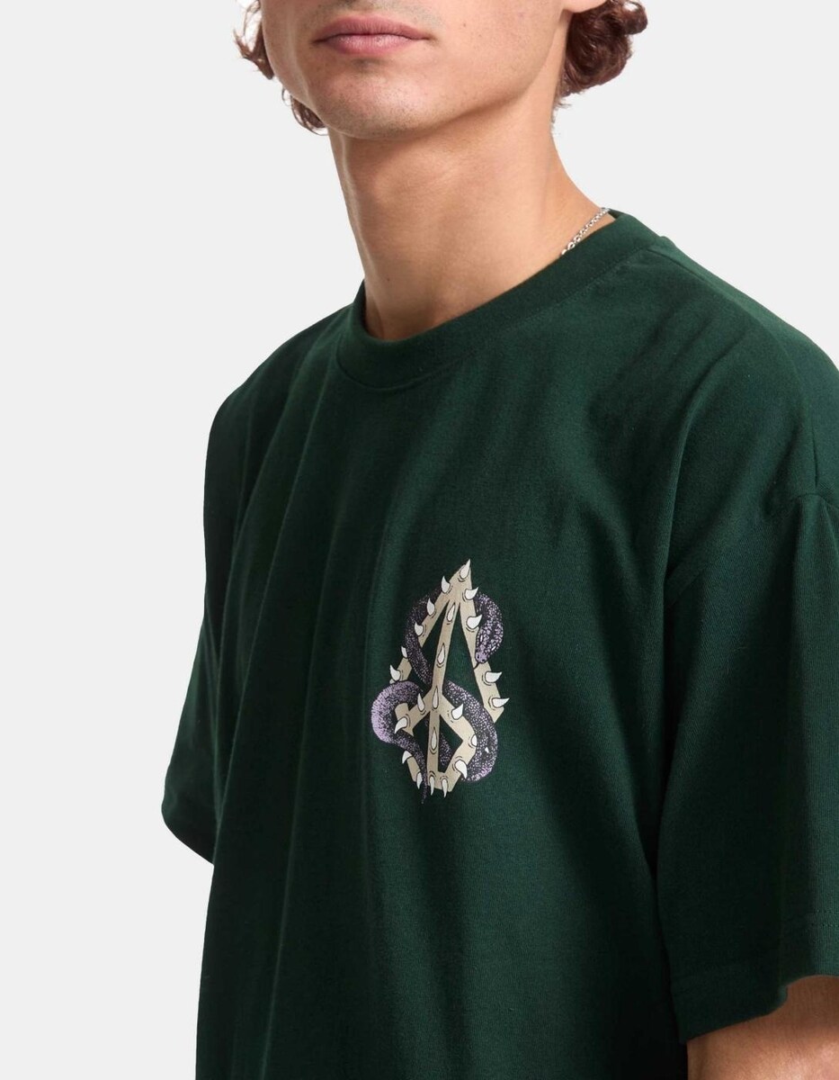 T-shirt de Homem Snake Peace - Verde Escuro 3