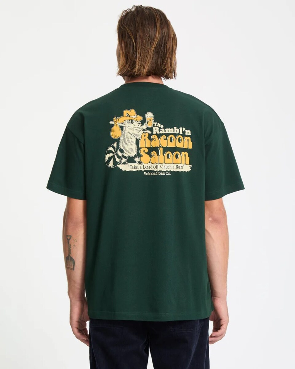 T-shirt de Homem Racoon - Verde Escuro 2