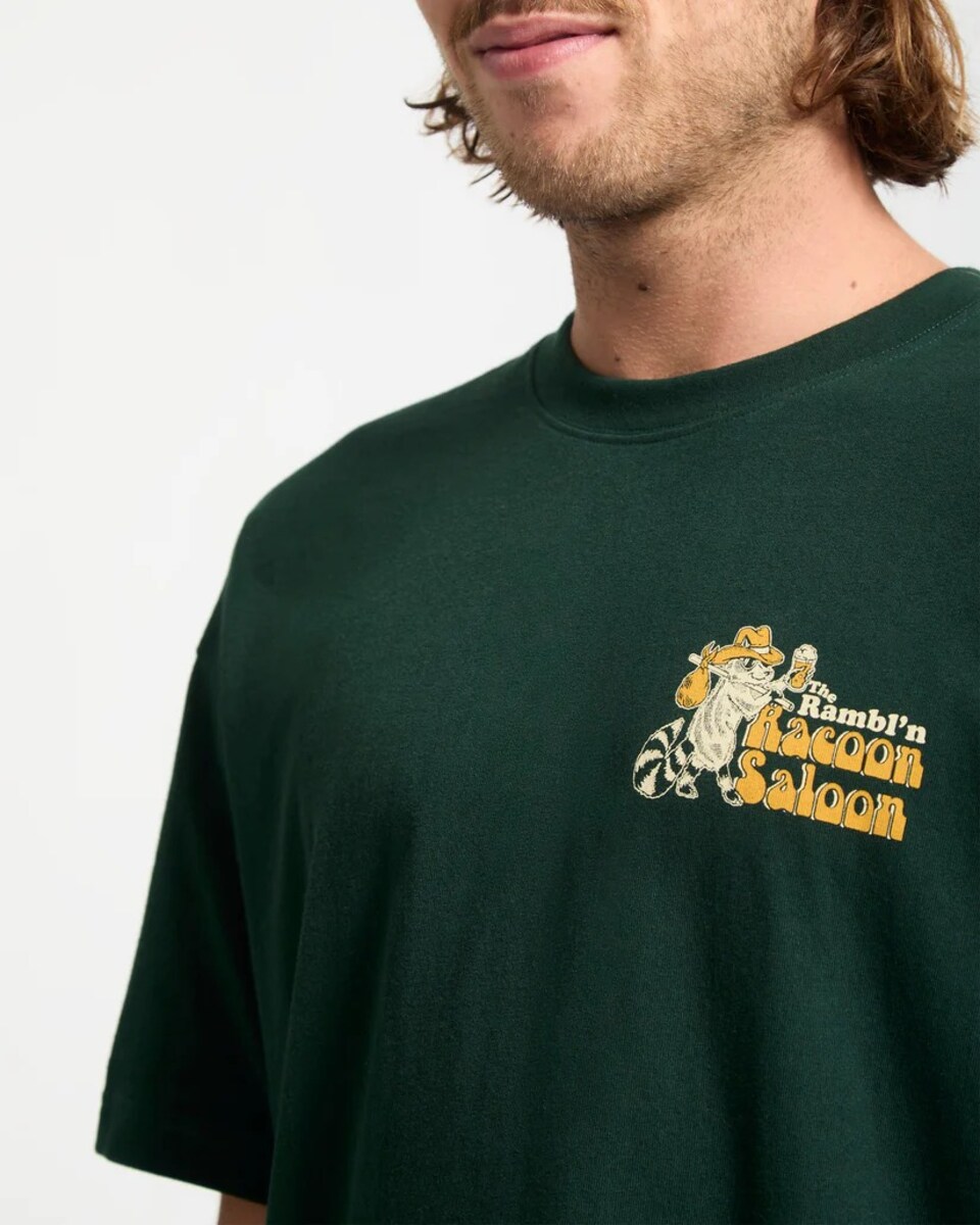 T-shirt de Homem Racoon - Verde Escuro 3