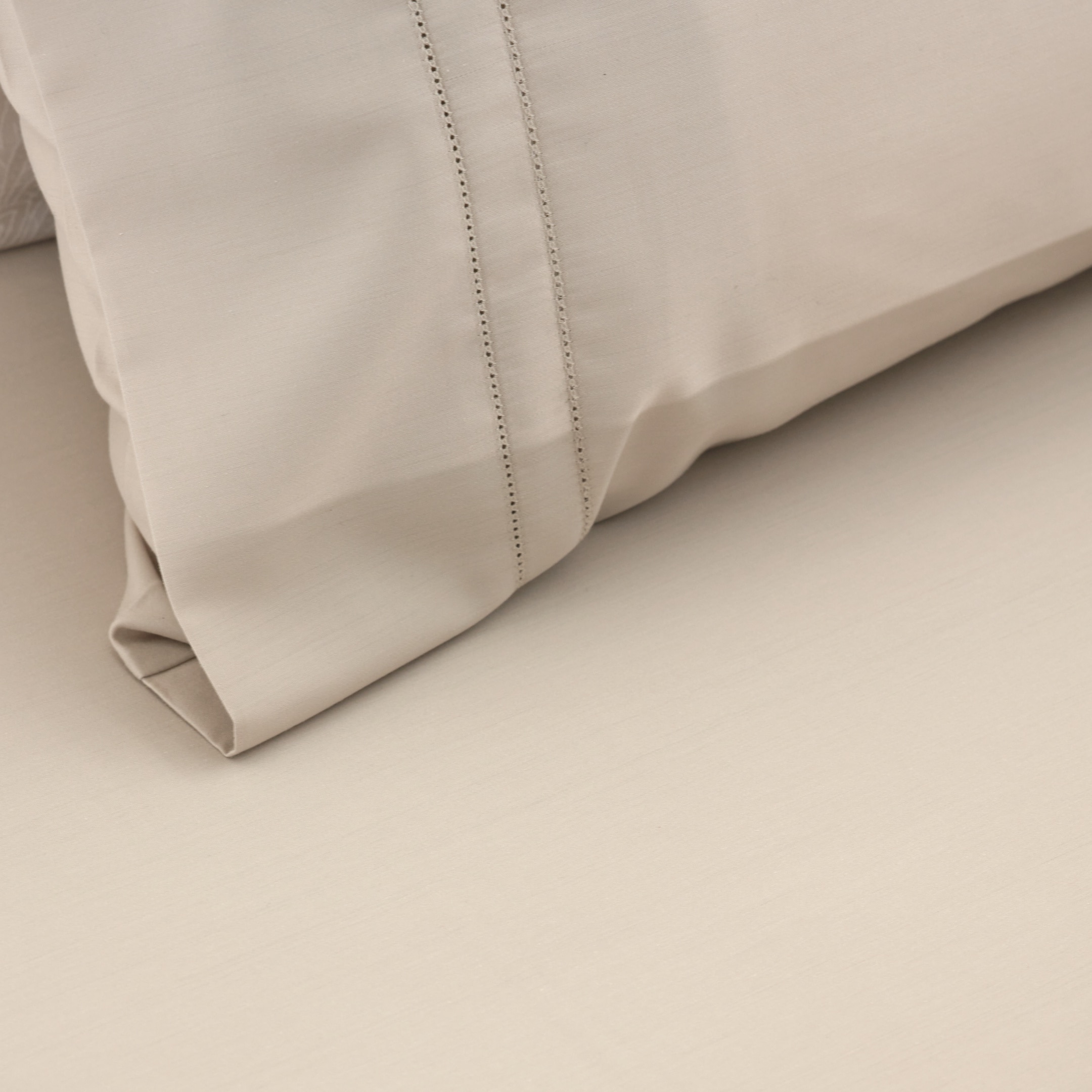 Conjunto de Lençóis de Cetim Voss Bege-3