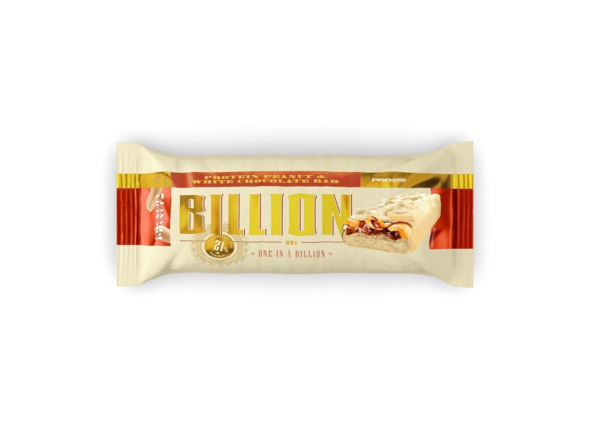 Barra Proteica Billion Amendoim e Chocolate Branco - 65g 1