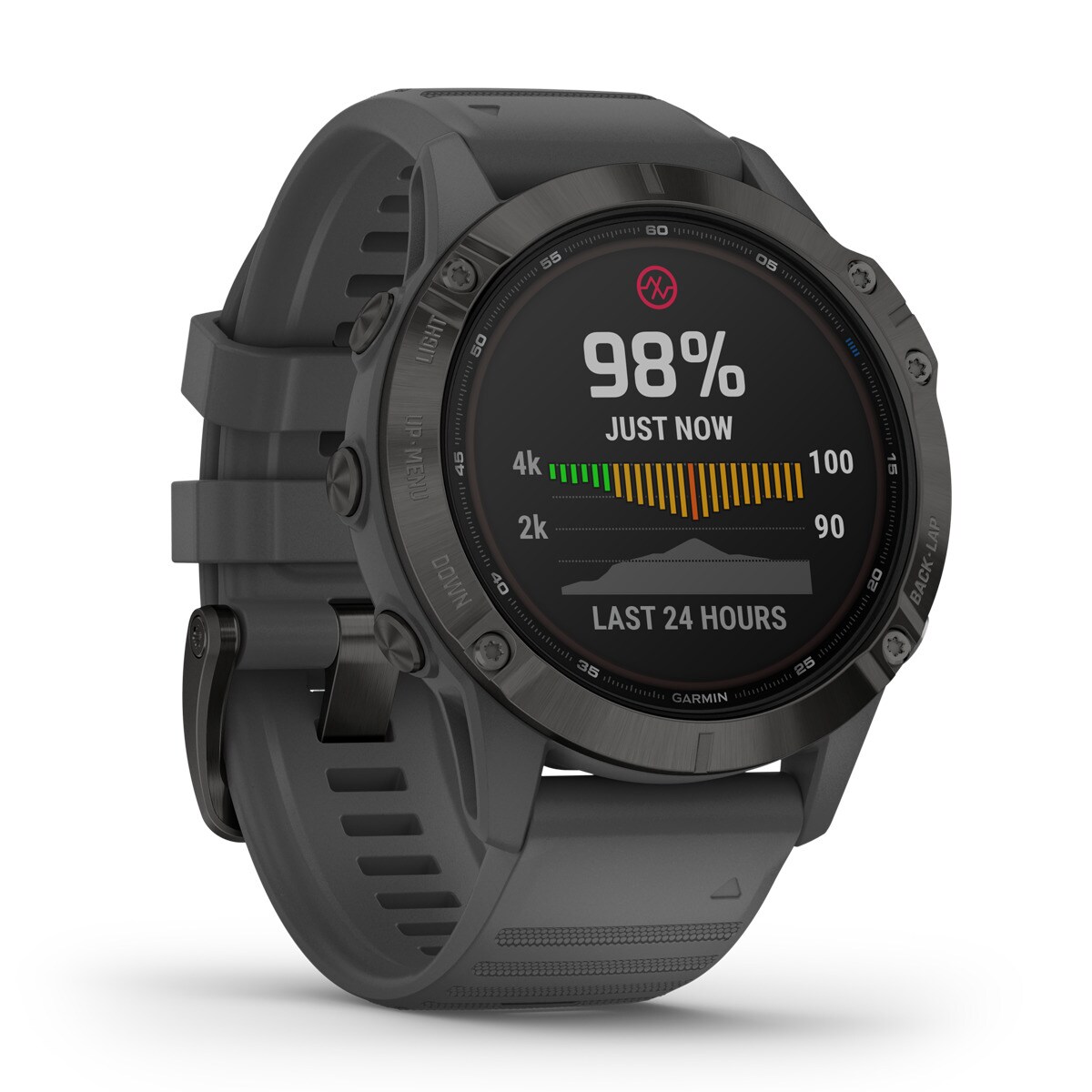 Relógio GPS Fenix 6 Pro Solar Preto / Cinzento-4