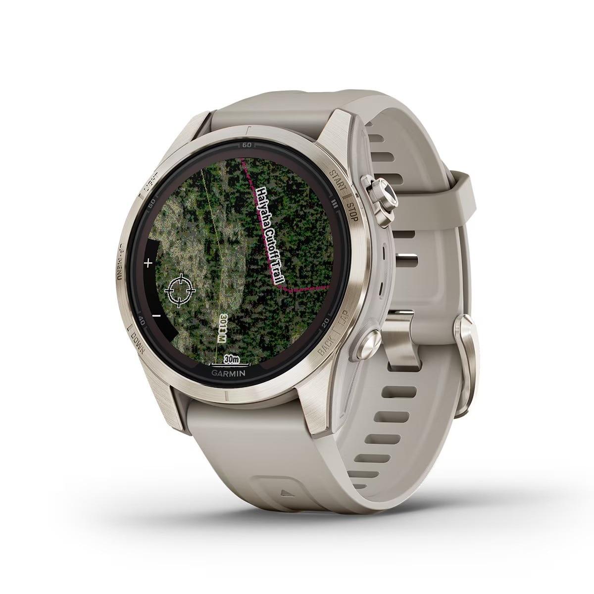 Relógio Smartwatch Fenix 7S Pro Safira Solar Dourado / Bege-7