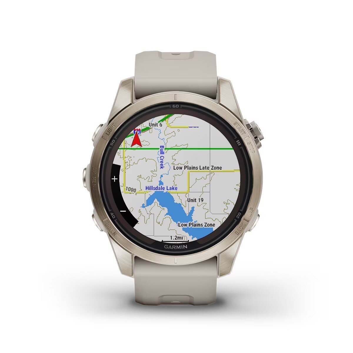 Relógio Smartwatch Fenix 7S Pro Safira Solar Dourado / Bege-10