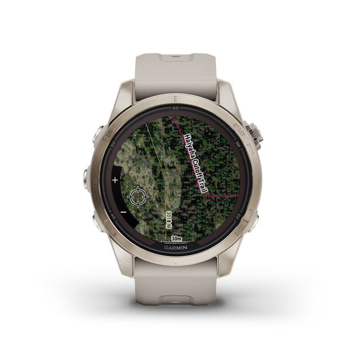 Relógio Smartwatch Fenix 7S Pro Safira Solar Dourado / Bege-11