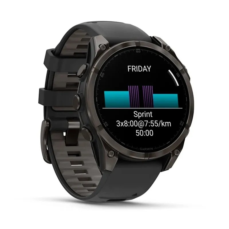 Relógio Smartwatch Fenix 8 Zafiro Amoled, DLC - 47 mm Cinzento carvão-5