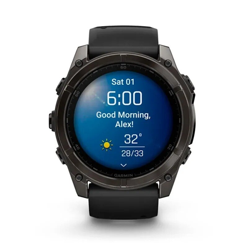 Relógio Smartwatch Fenix 8 Zafiro Amoled Titânio DLC - 51mm Cinzento carvão-2