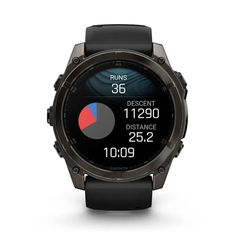 Relógio Smartwatch Fenix 8 Zafiro Amoled Titânio DLC - 51mm Cinzento carvão-7