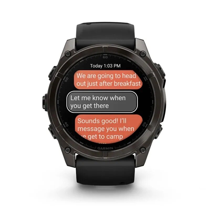 Relógio Smartwatch Fenix 8 Zafiro Amoled Titânio DLC - 51mm Cinzento carvão-8