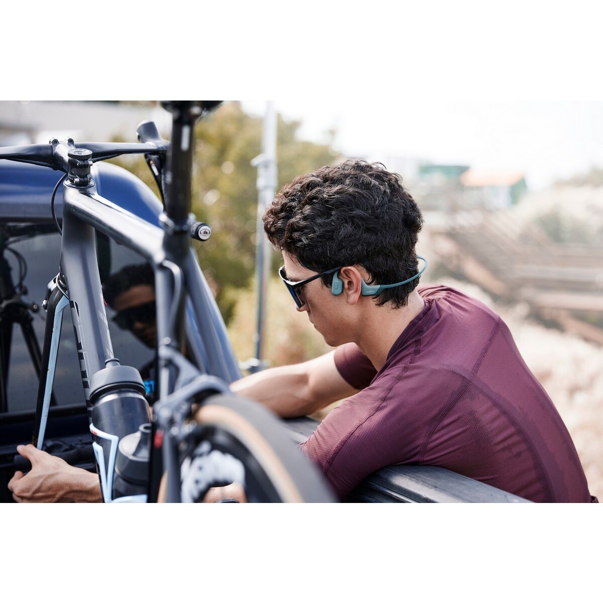 Auriculares Desportivos de Condução Óssea Sem Fios OpenRun Pro Rosa-10