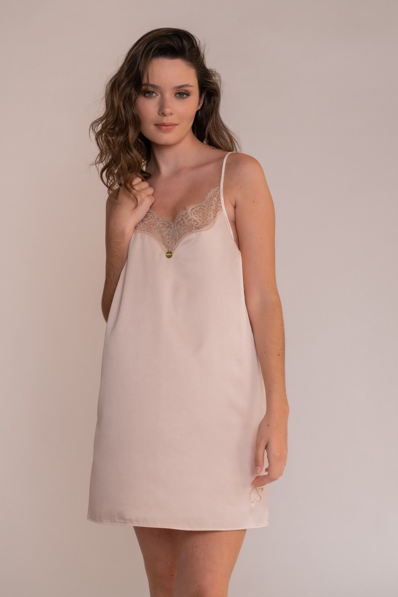 Imagem 0 de Camisa de Noite Champagne Glam