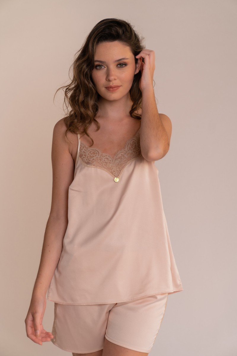 Imagem 0 de Pijama Top & Calções Champagne Glam