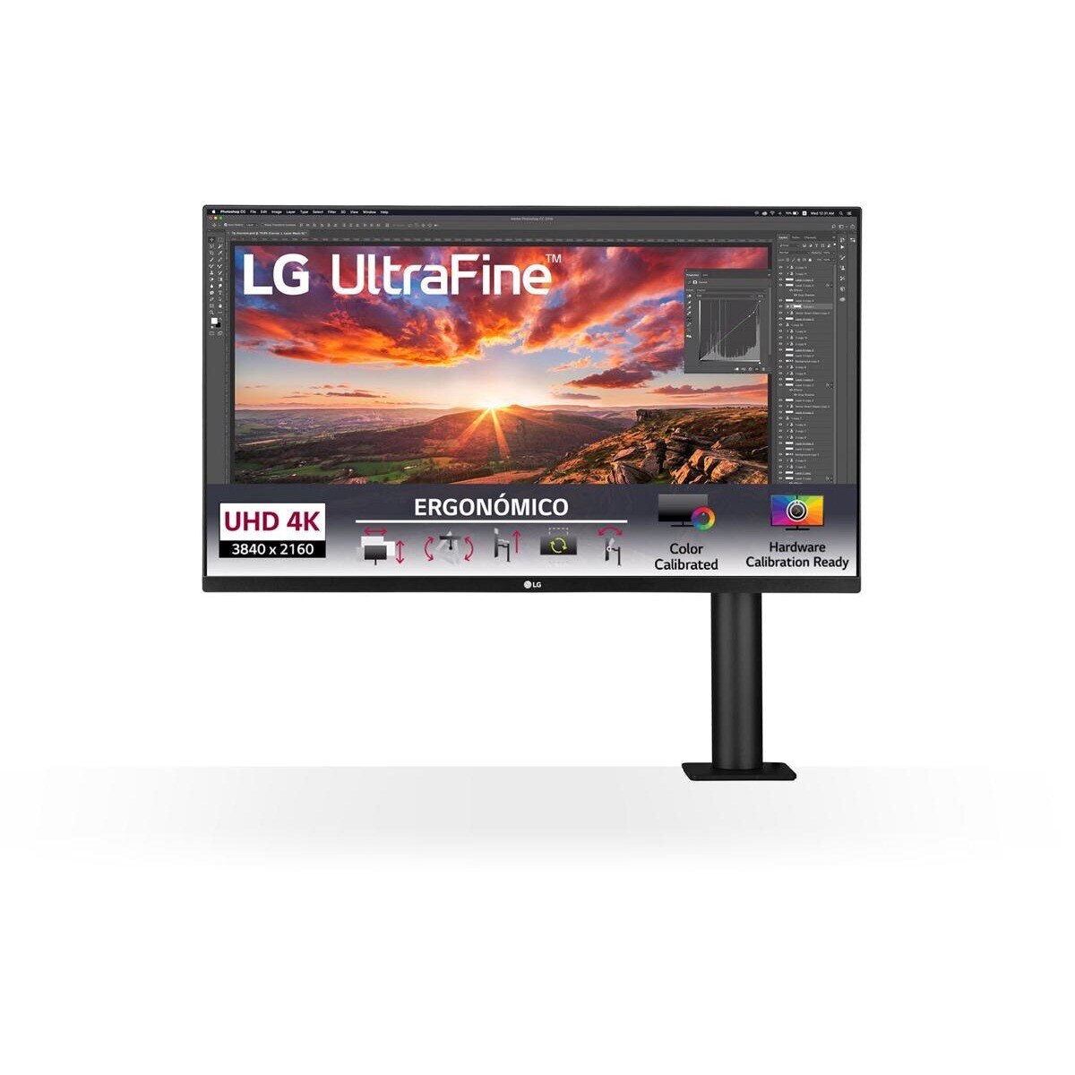 Imagem 0 de Recondicionado - Grade A - Monitor PC LG UltraFine Display Ergo de 31,5" 32UN880-B, 60 Hz, HDR10, IPS UHD 4K com Colunas Integradas