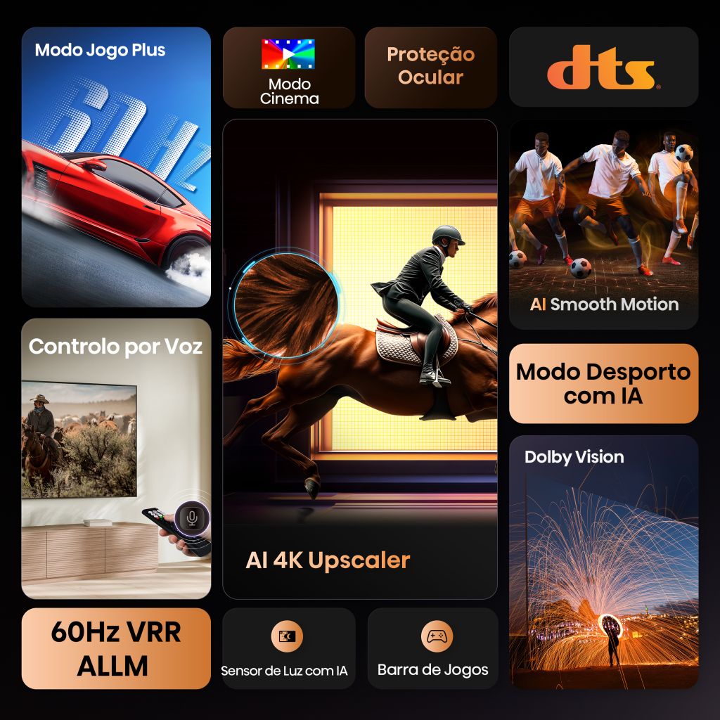 Recondicionado - Grade A - TV LED 65" Hisense 65A6Q, UHD 4K, Smart TV Preto-3