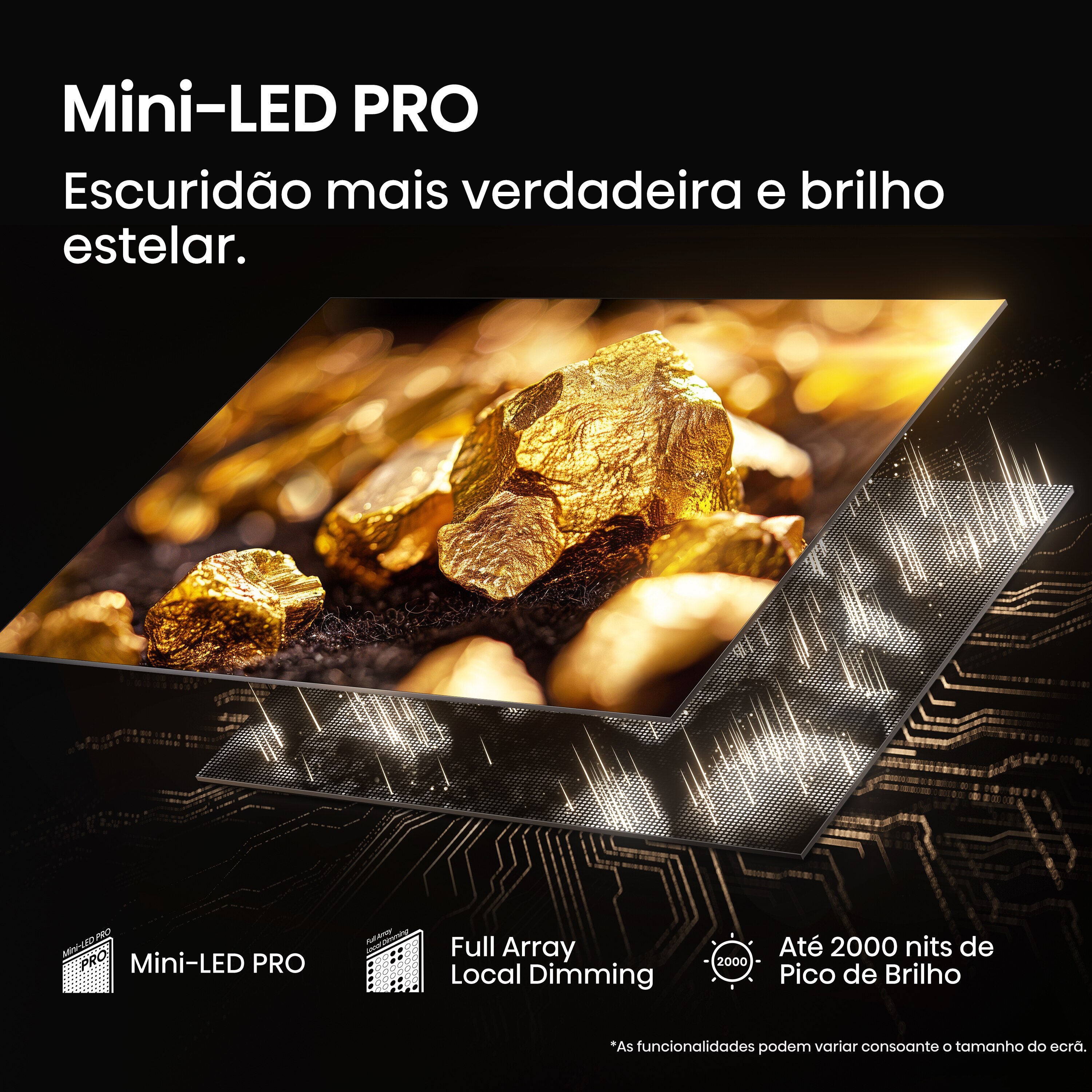 Recondicionado - Grade A - TV MiniLED 164 cm (65") Hisense 65U7Q Pro, UHD 4K, Smart TV Alumínio/Cinzento-carvão-4