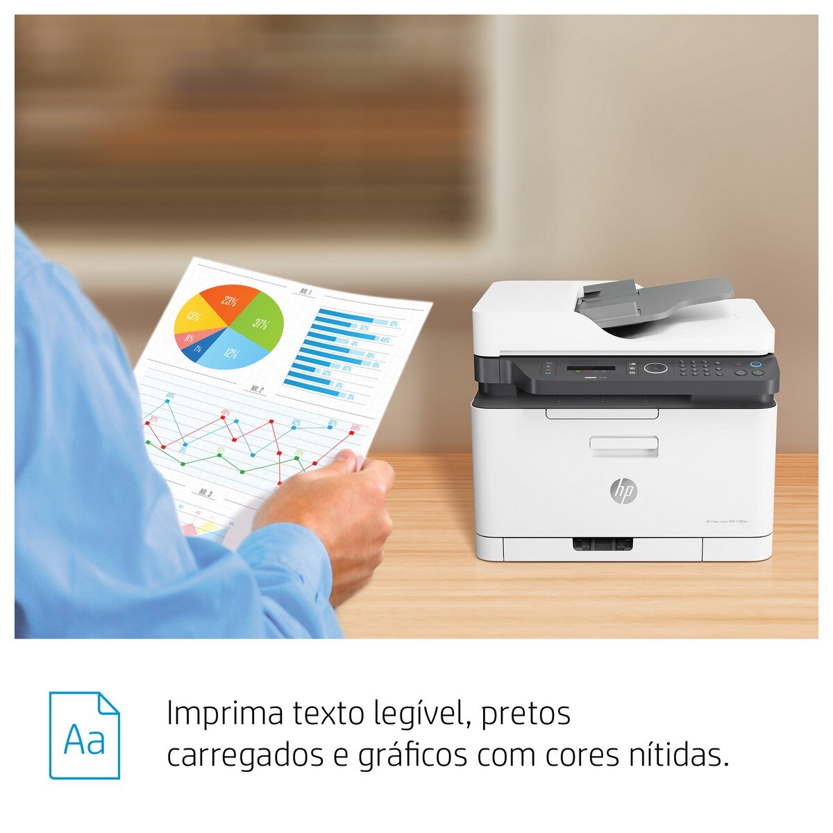 Impressora Multifunções HP Cor Laser 179fnw Fax Wi-Fi Branco-7