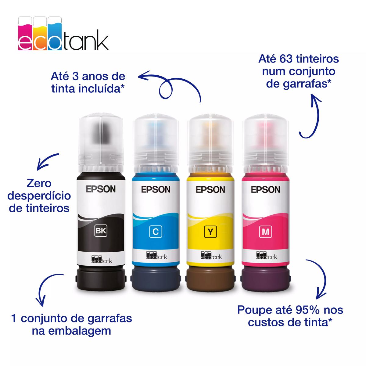 Impressora Jato de Tinta Epson EcoTank ET-1910 - Impressão - Duplex Manual, Wireless Preto-5