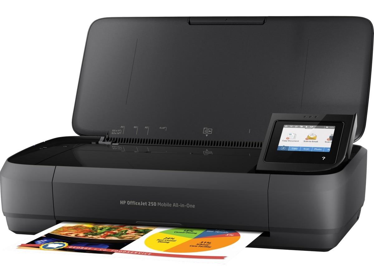 Impressora Multifunções HP Officejet 250 Mobile AiO , Ecrã Gráfico a cores, USB, wifi, CZ992A Preto-5