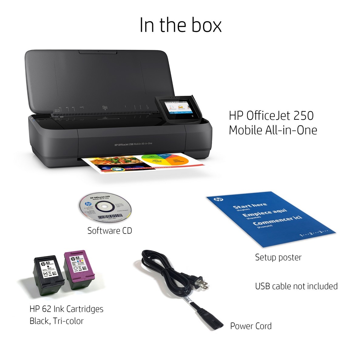 Impressora Multifunções HP Officejet 250 Mobile AiO , Ecrã Gráfico a cores, USB, wifi, CZ992A Preto-10