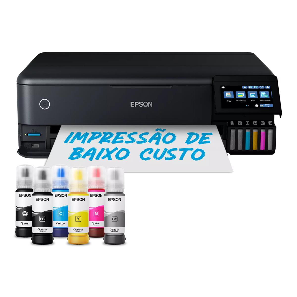 Impressora Multifunções Recarregável Epson EcoTank ET-8550, Ethernet e Wi-Fi Preto-1
