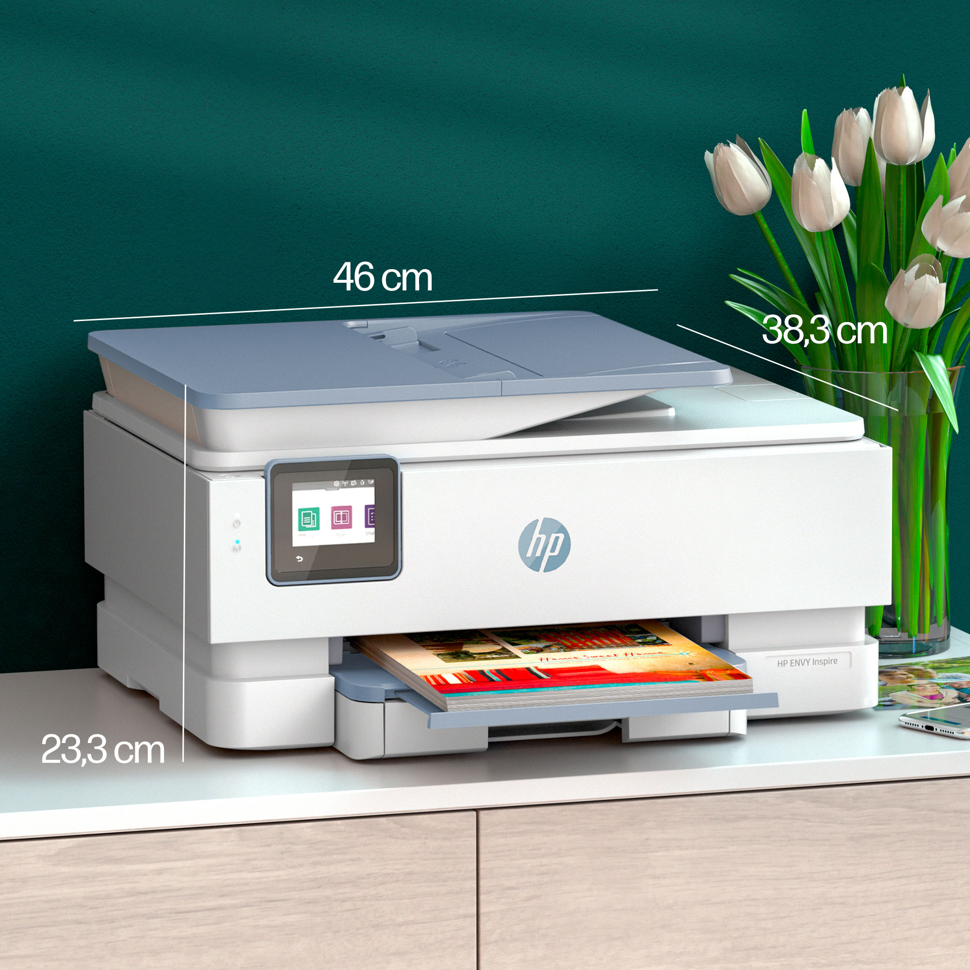 Impressora Multifunções HP ENVY Inspire 7921e, Ecrã Tátil, Wireless, Instant Ink 2H2P6B Azul / Branco-4