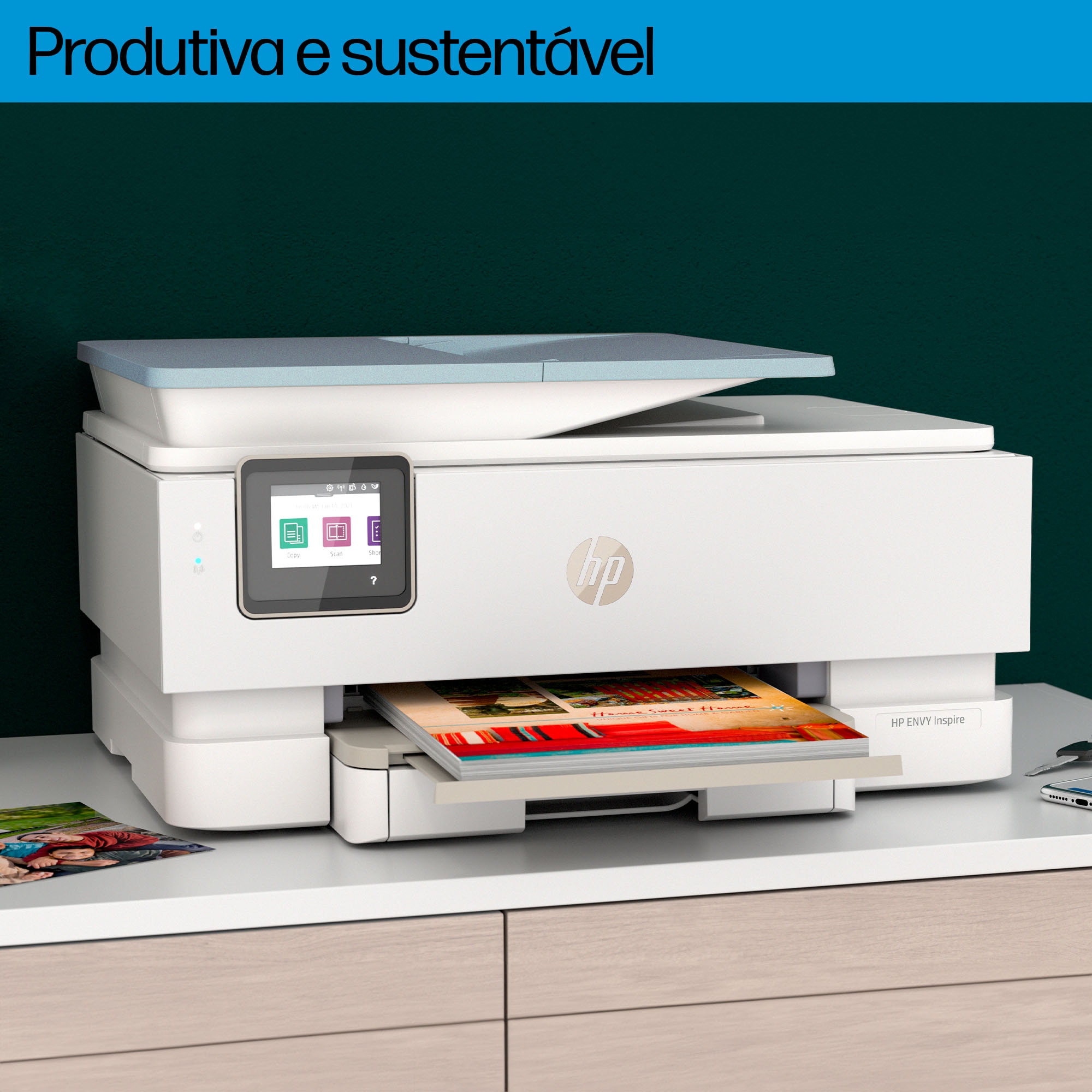 Impressora Multifunções HP ENVY Inspire 7921e, Ecrã Tátil, Wireless, Instant Ink 2H2P6B Azul / Branco-11