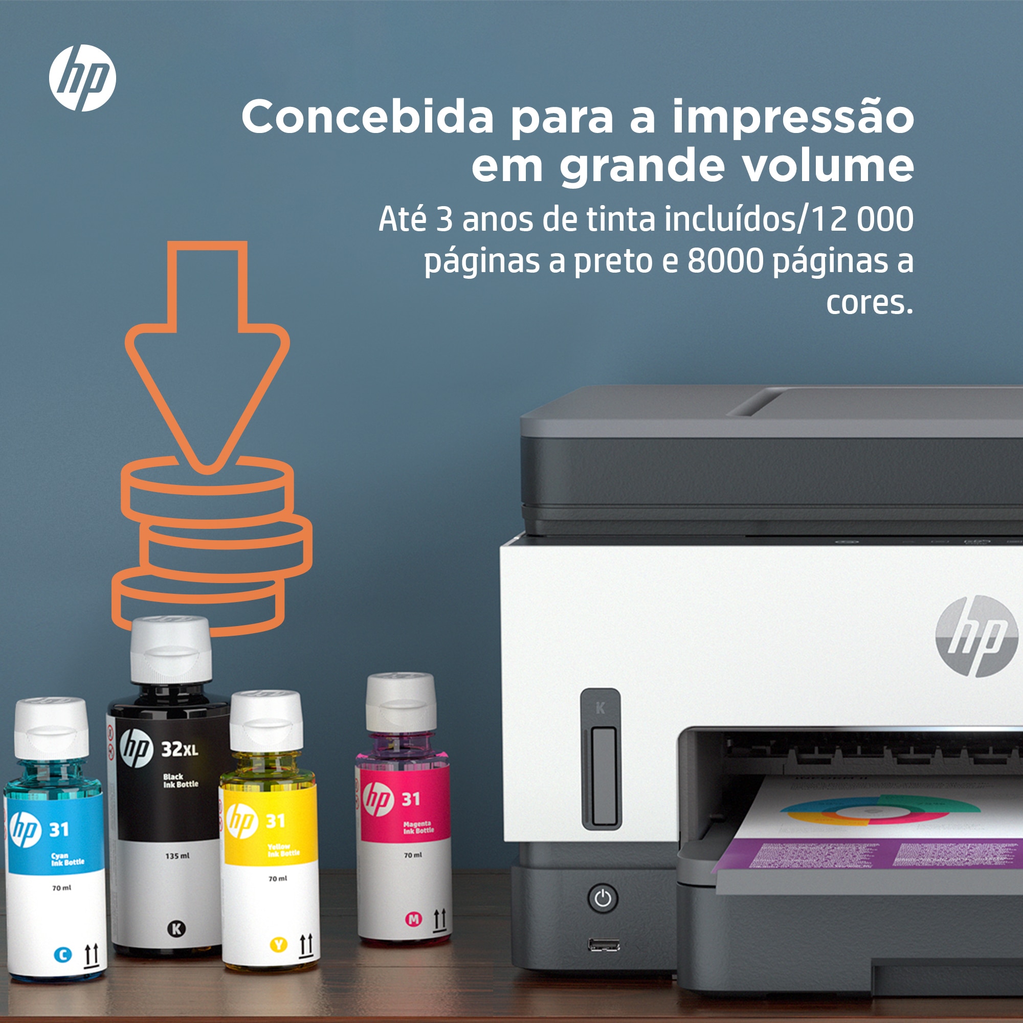 Impressora HP Smart Tank 7605 28C02A Multifunções, Jato de Tinta e Wi-Fi Branco / Preto-8