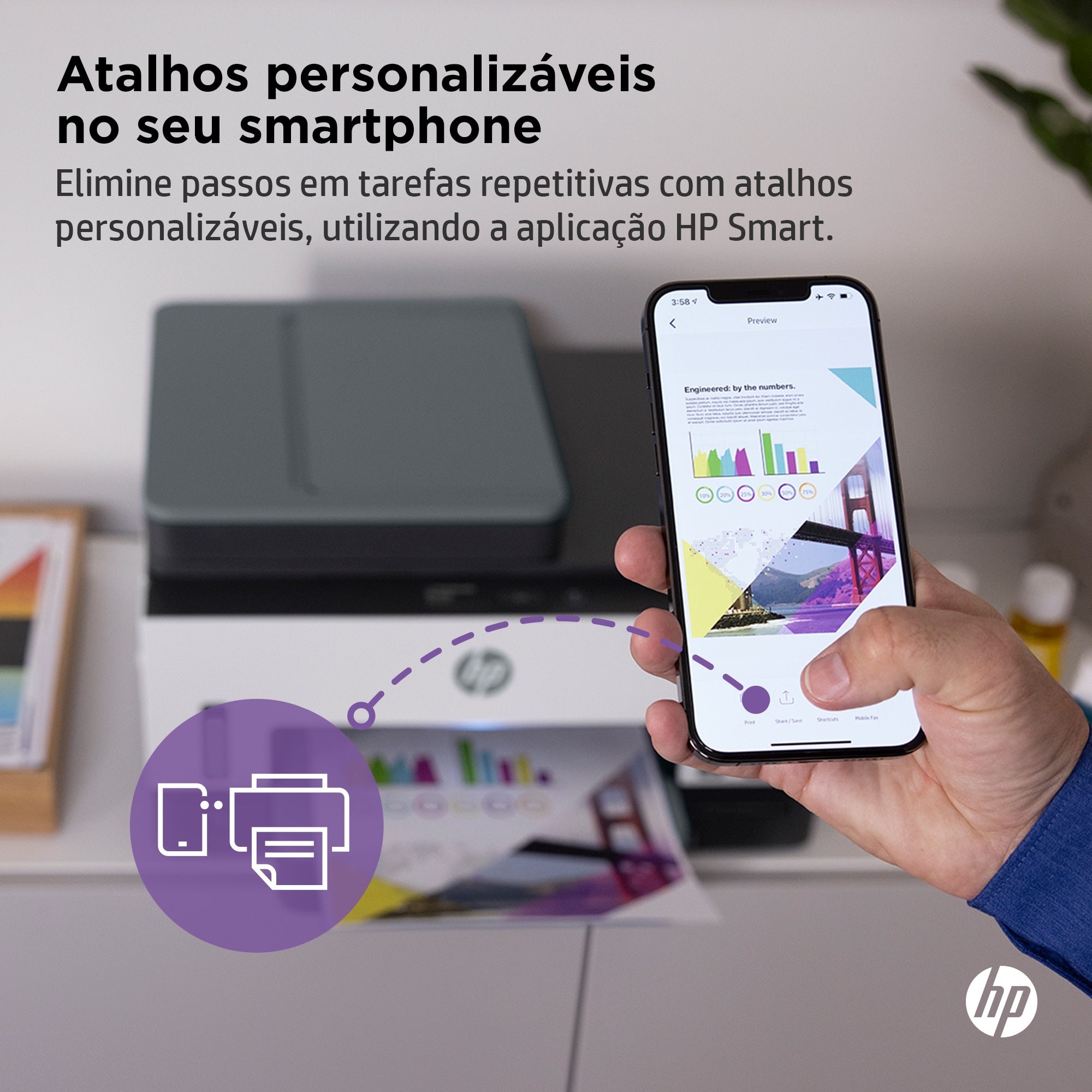 Impressora HP Smart Tank 7605 28C02A Multifunções, Jato de Tinta e Wi-Fi Branco / Preto-12