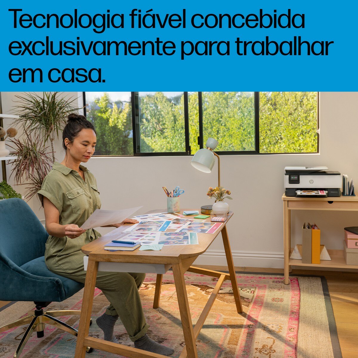 Impressora Multifunções HP OfficeJet Pro 8135e, Fax, Wi-Fi, Compatível com Instant Ink Branco / Azul-6
