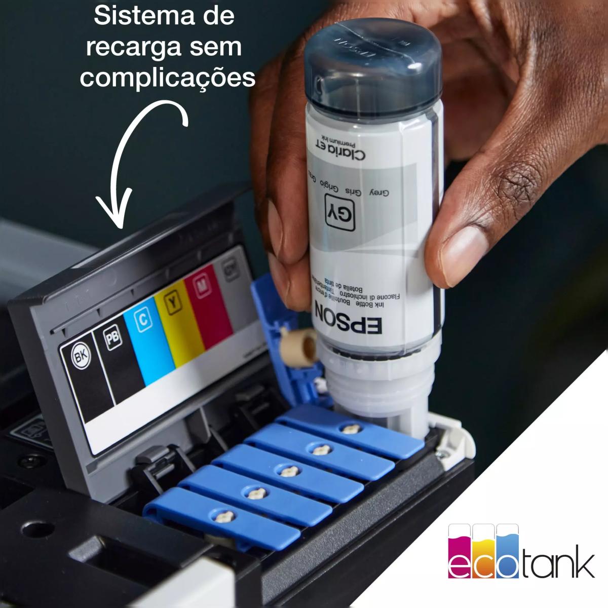 Impressora Multifunçõs Recarregável Epson EcoTank ET-8500 Wi-Fi Branco-6