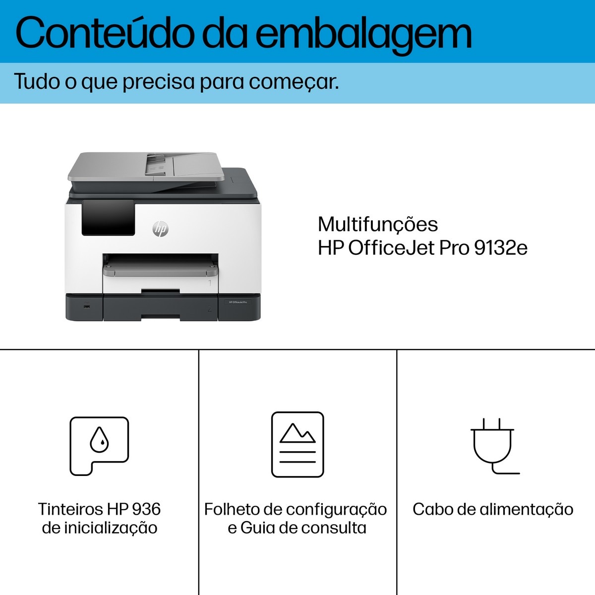 Impressora Multifuncional HP OfficeJet Pro 9132e, Fax, Wi-Fi 10