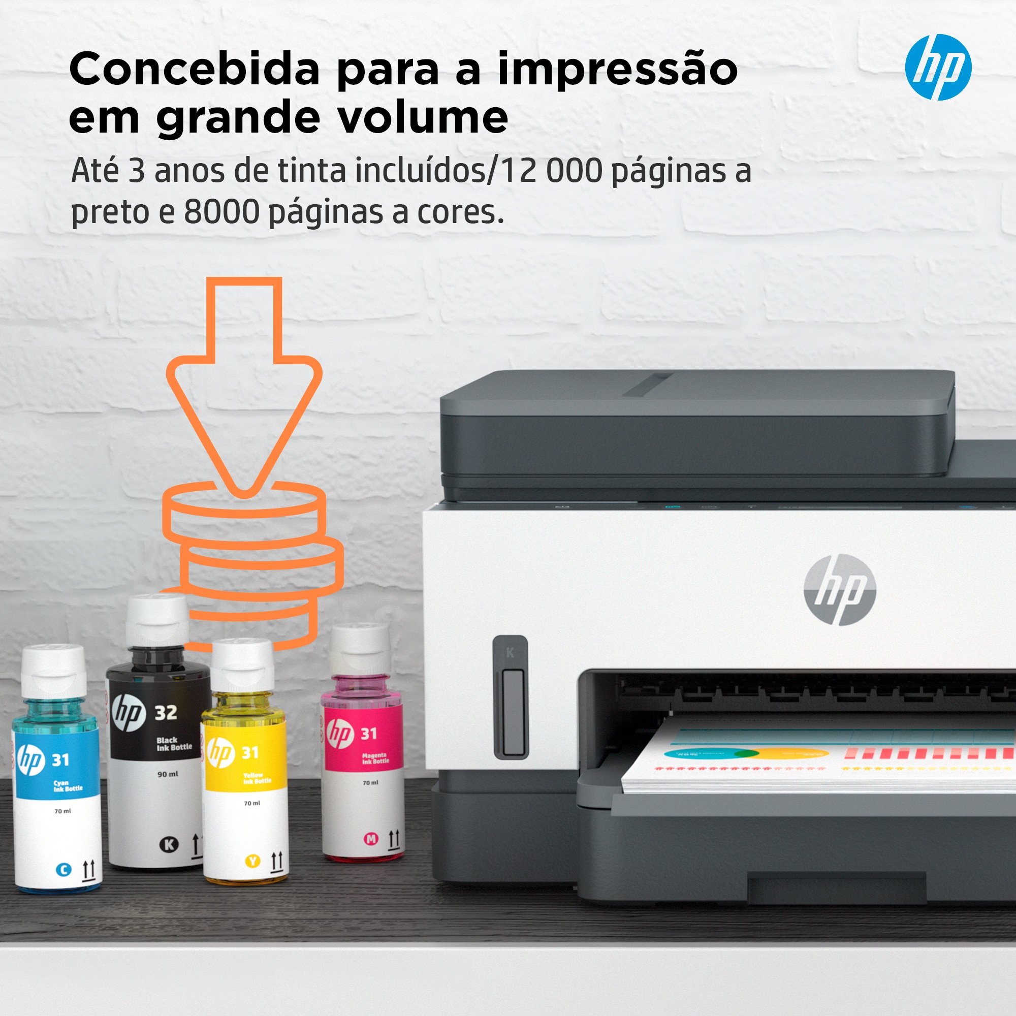 Impressora Multifunções HP Smart Tank 7305 AIO - Wi-Fi 8