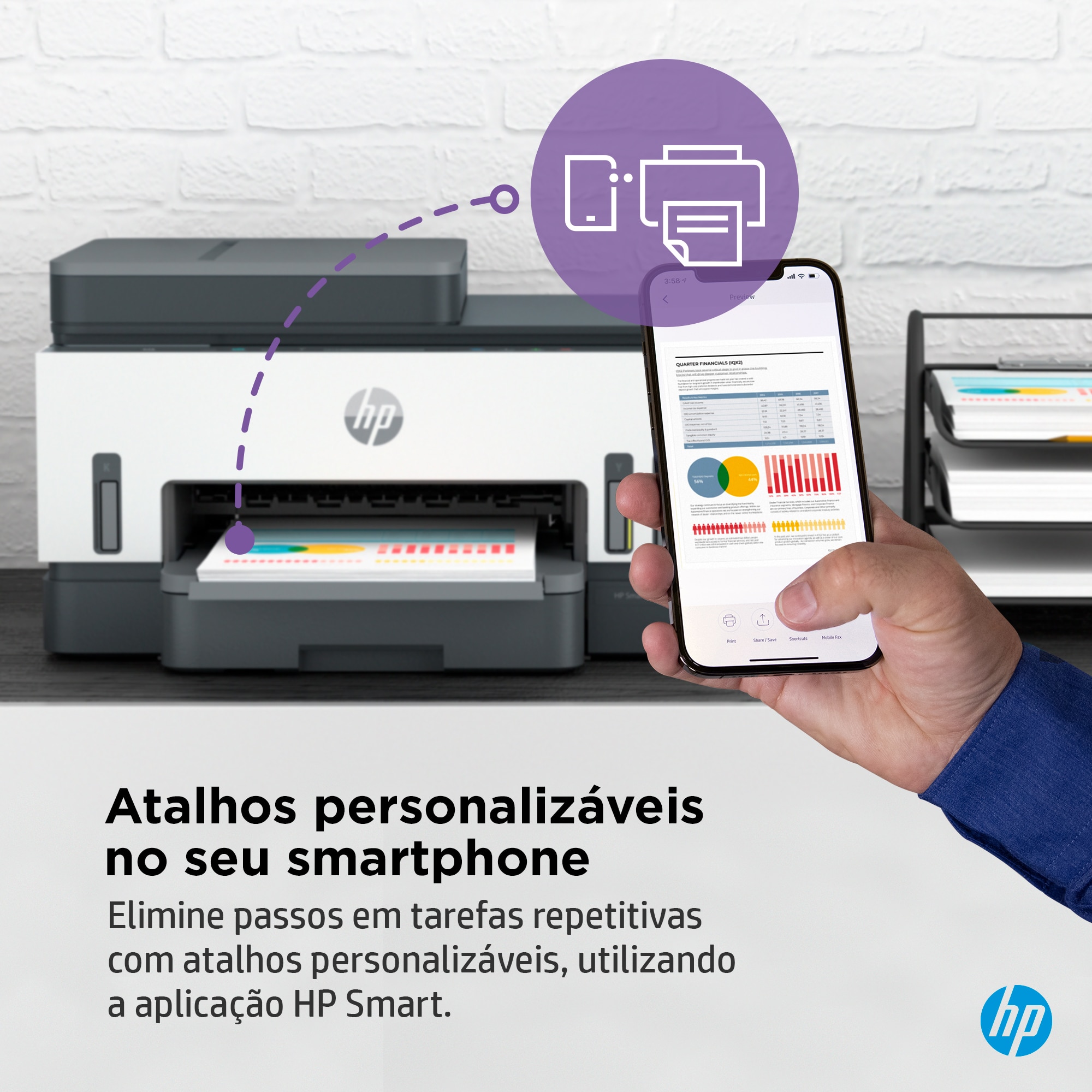 Impressora Multifunções HP Smart Tank 7305 AIO - Wi-Fi 11