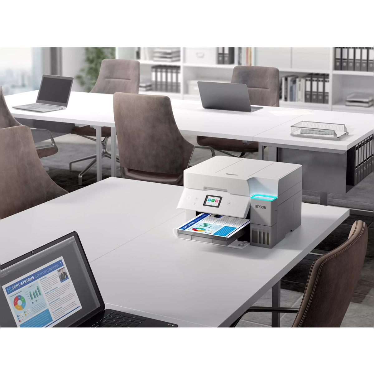 Impressora Multifunções Epson EcoTank ET-4956, Wi-Fi, ADF e Fax Branco-6
