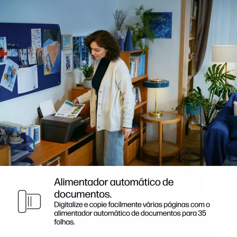 Impressora Multifunções HP DeskJet 4330 All-in-One - Preto e Azul Preto / Azul-4