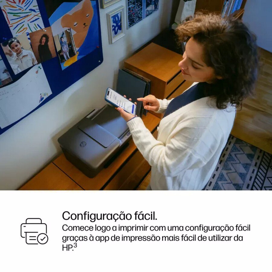 Impressora Multifunções HP DeskJet 4330 All-in-One - Preto e Azul Preto / Azul-5