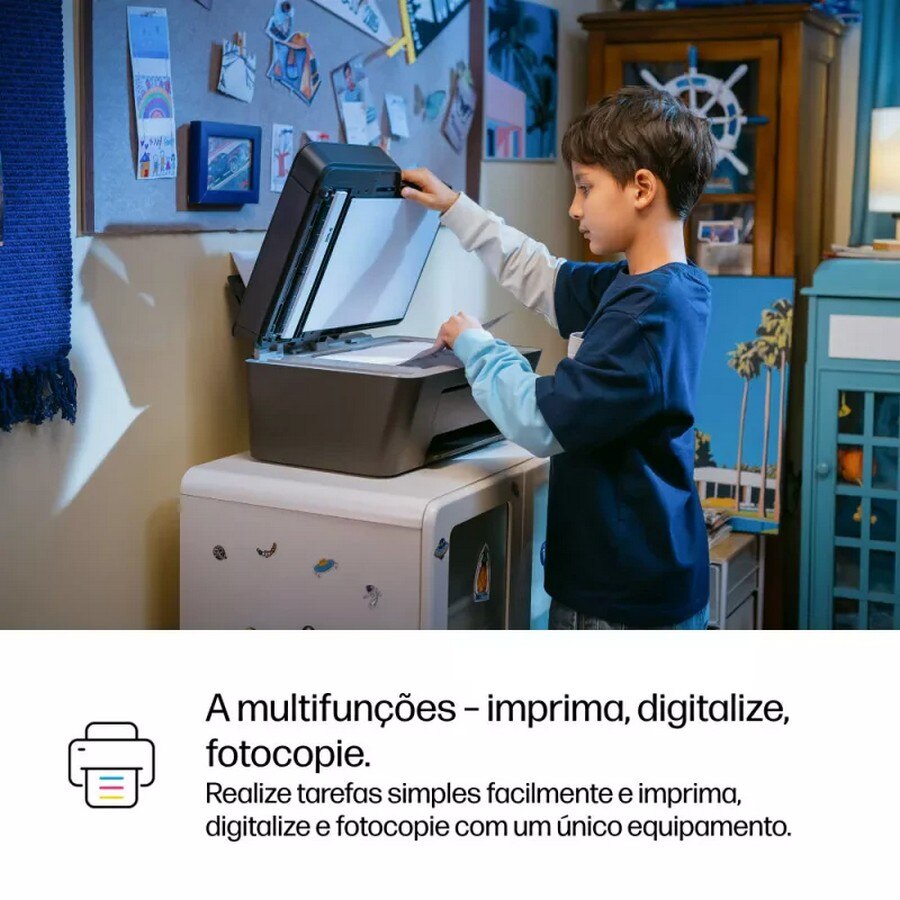 Impressora Multifunções HP DeskJet 4330 All-in-One - Preto e Azul Preto / Azul-6