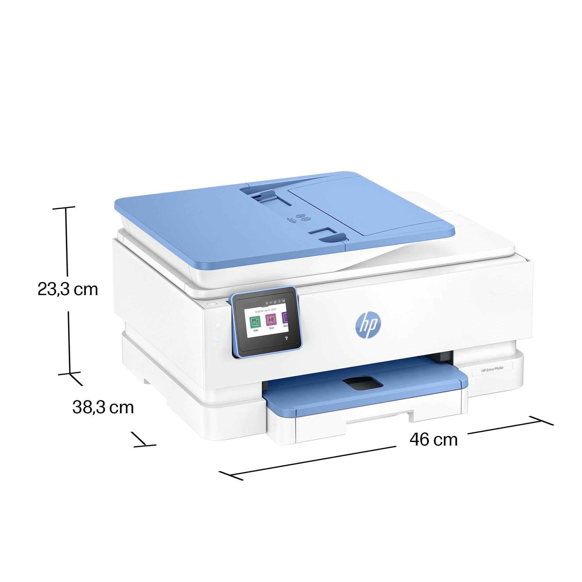 Impressora Multifunções HP Jacto Tinta Envy Photo 7931 All-in-One - Branco e Azul Branco / Azul-4