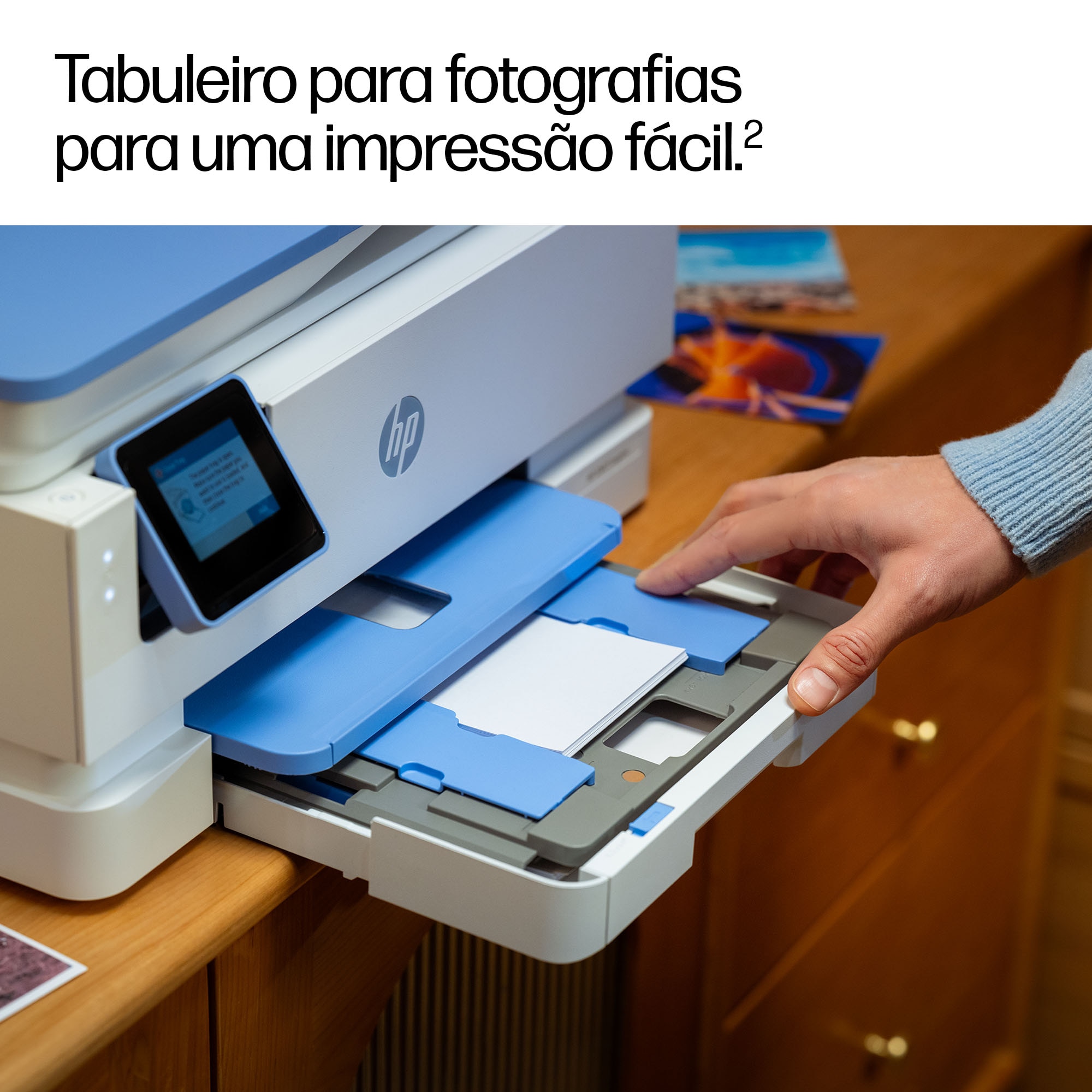 Impressora Multifunções HP Jacto Tinta Envy Photo 7931 All-in-One - Branco e Azul Branco / Azul-11