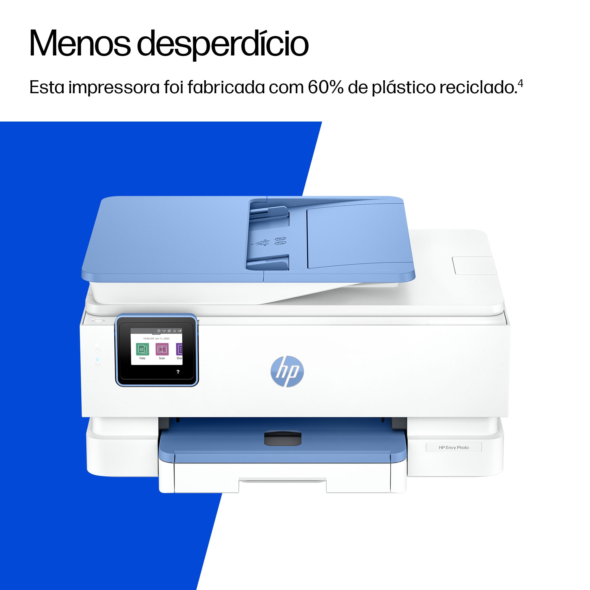 Impressora Multifunções HP Jacto Tinta Envy Photo 7931 All-in-One - Branco e Azul Branco / Azul-13