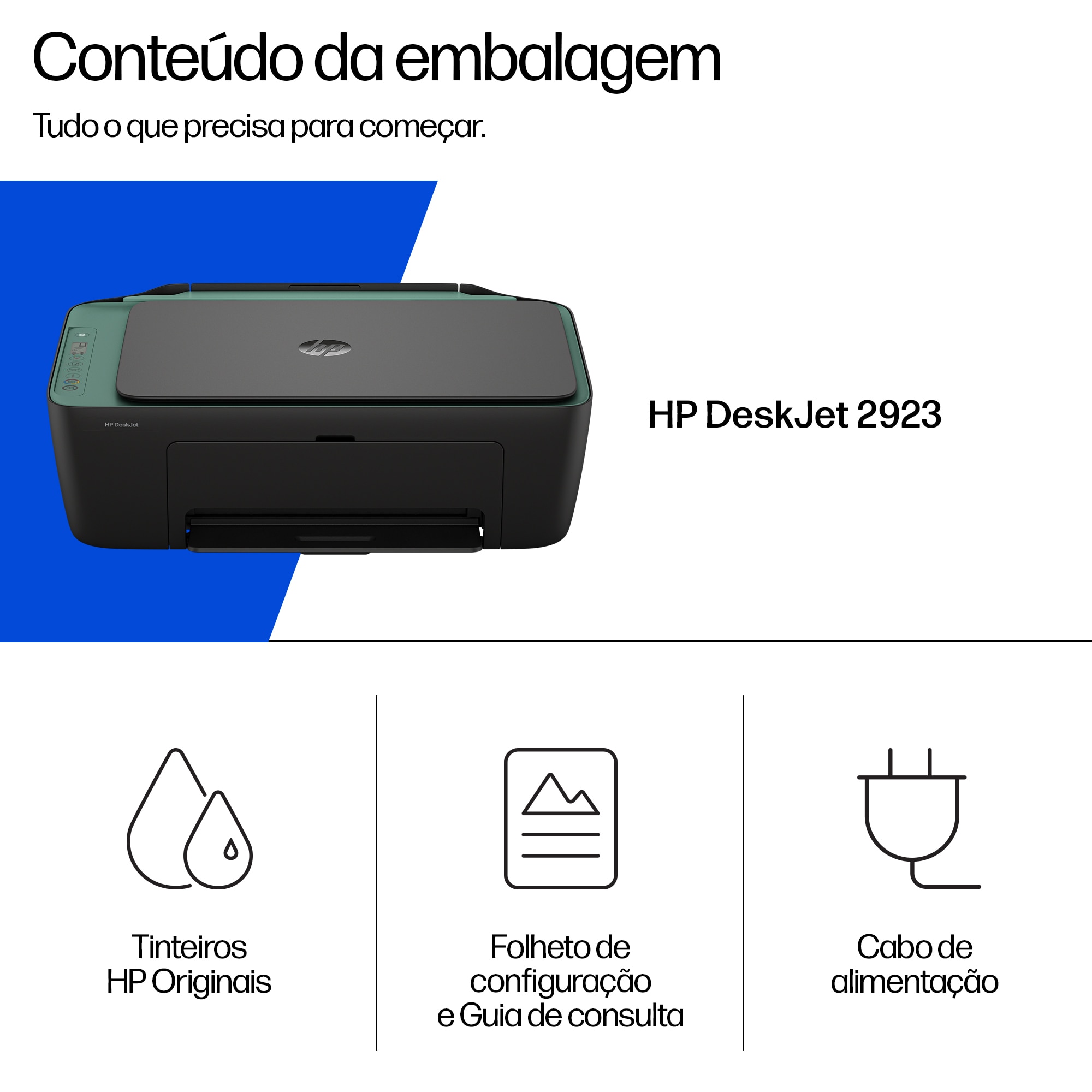 Impressora Multifunções HP DeskJet 2923 All-in-One - Preto Preto-12
