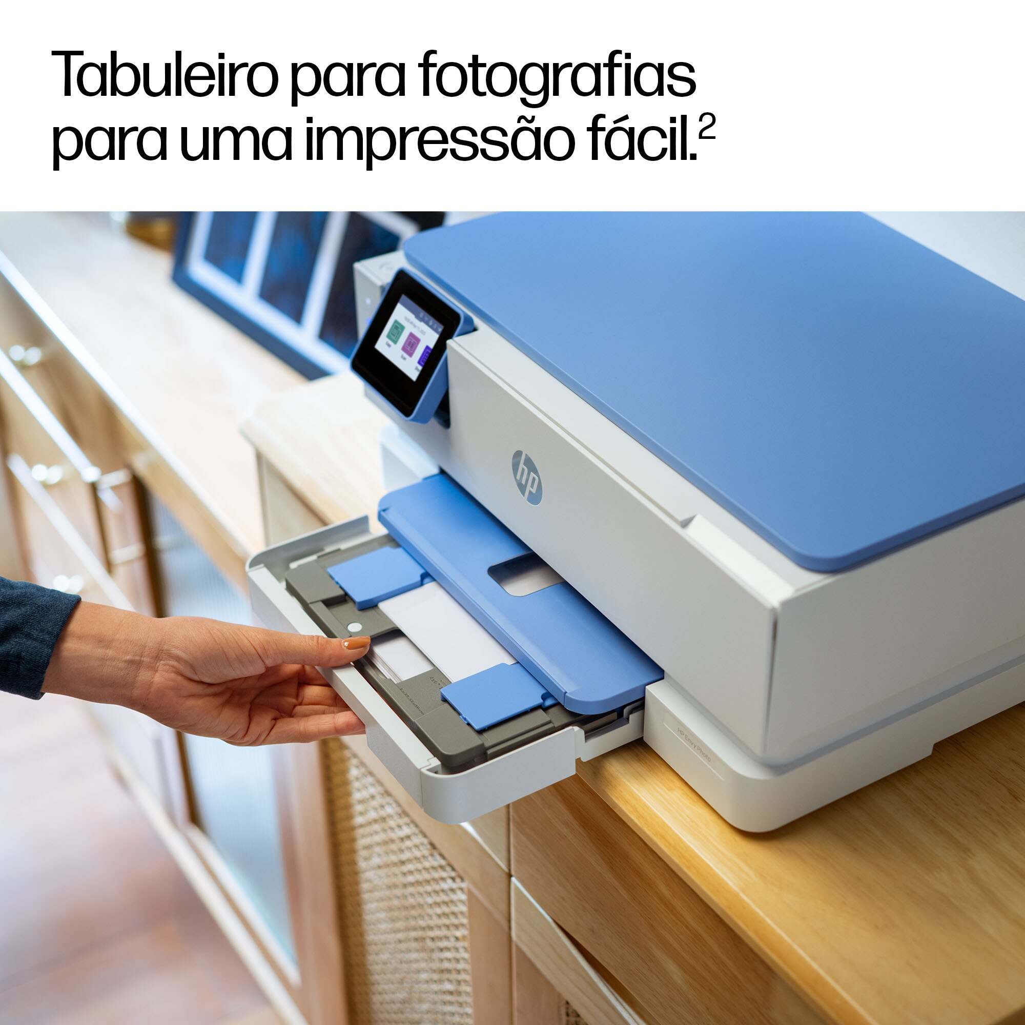 Impressora Multifunções HP Jacto Tinta Envy Photo 7231 All-in-One - Branco e Azul Branco / Azul-7