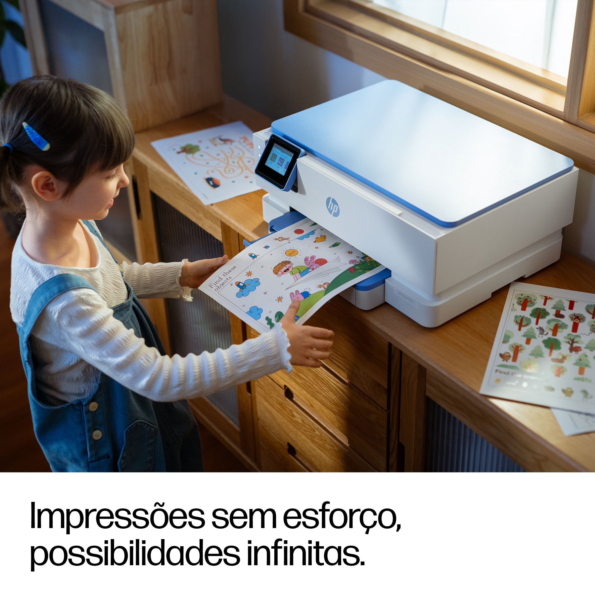 Impressora Multifunções HP Jacto Tinta Envy Photo 7231 All-in-One - Branco e Azul Branco / Azul-8