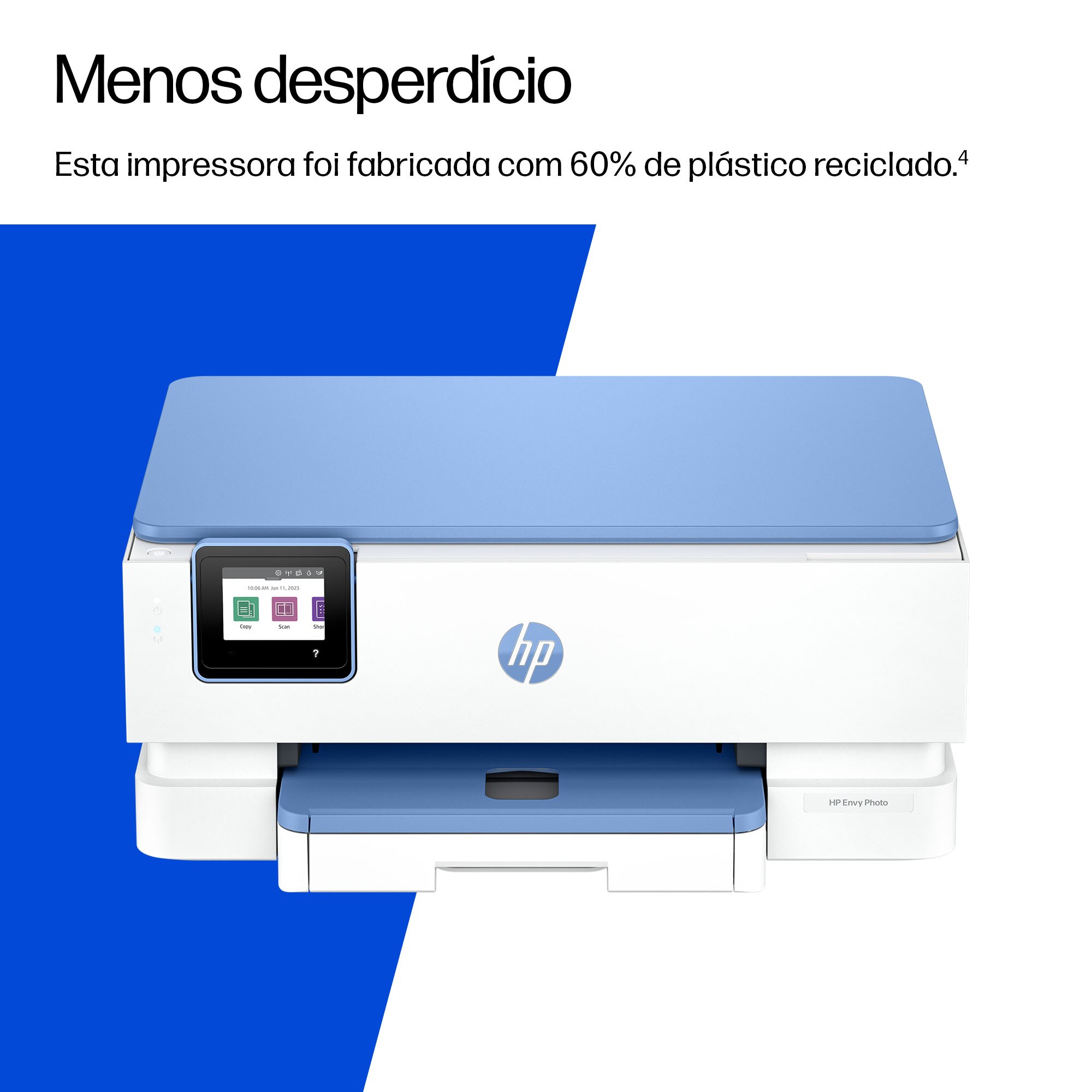 Impressora Multifunções HP Jacto Tinta Envy Photo 7231 All-in-One - Branco e Azul Branco / Azul-11