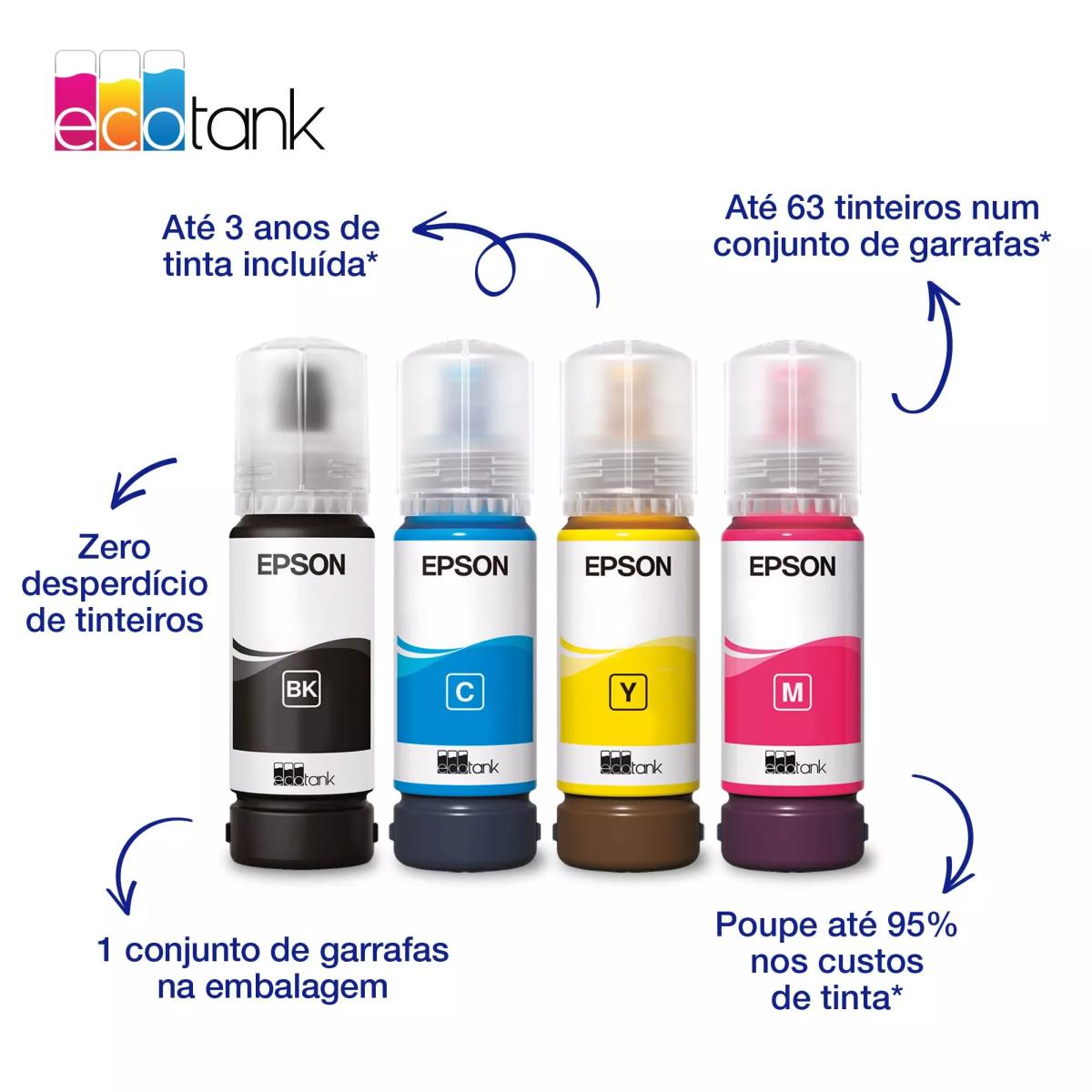 Impressora Jato de Tinta Epson EcoTank ET-2910 Multifunções - Impressão, Cópia, Digitalização - Duplex Manual, Wireless Preto-5
